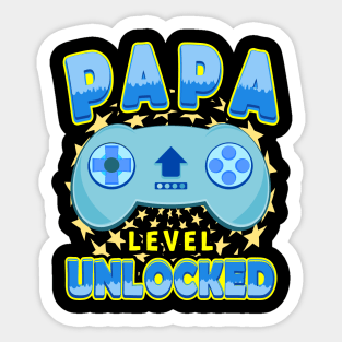 New Papa Level Unlocked Dad Grandpa To Be Sticker